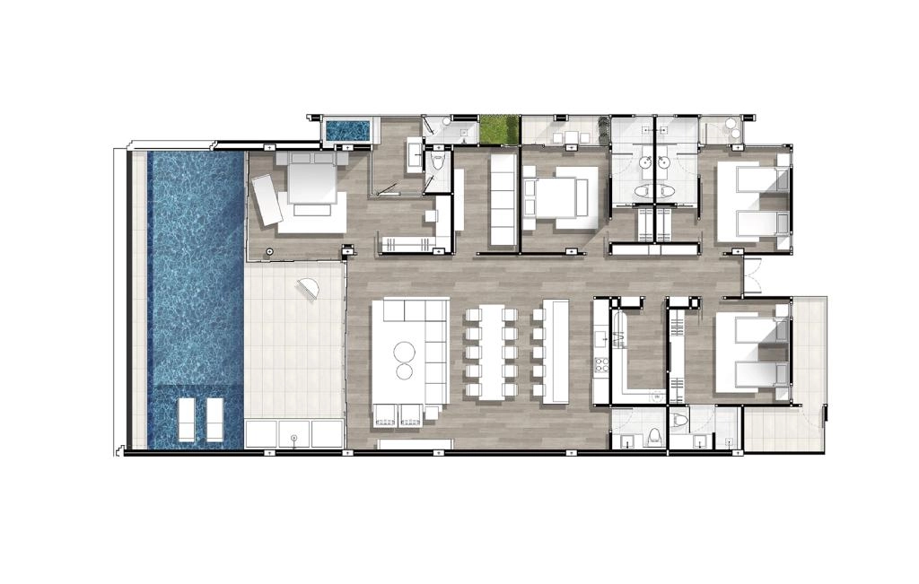 Four-bedroom apartment type U3