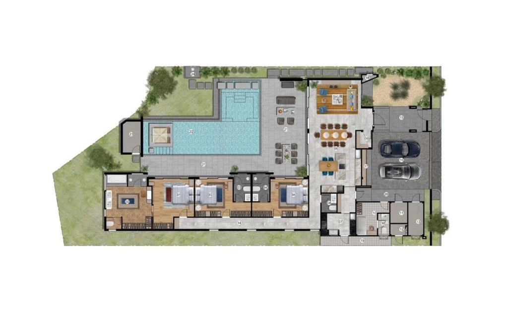 Three-bedroom villa type Veda