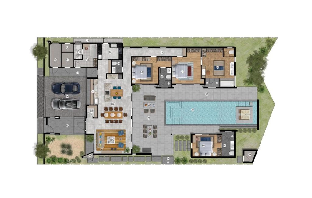 Villa with three bedrooms type Chalisa