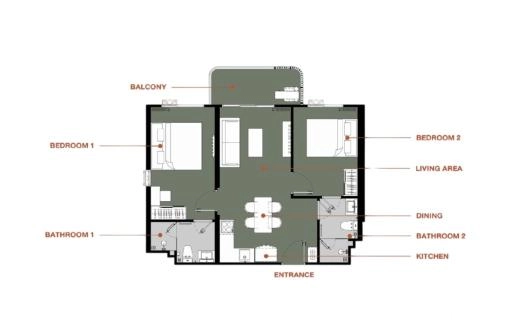 Apartamentos de dos dormitorios #ONB603