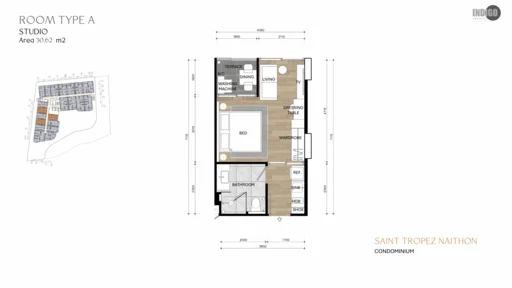 109 Studio, type A Saint Tropez Naithon