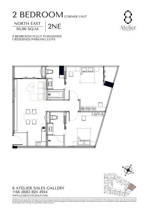 8209 2NE · 2 bedrooms 8 Atelier Residence