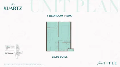 B207 One bedroom · 1BM7 The Title KUARTZ