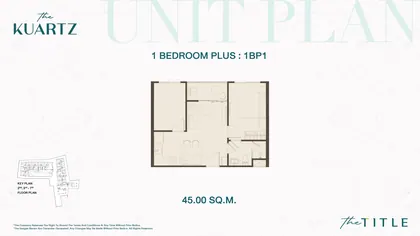 One bedroom Plus · 1BP1 #B201