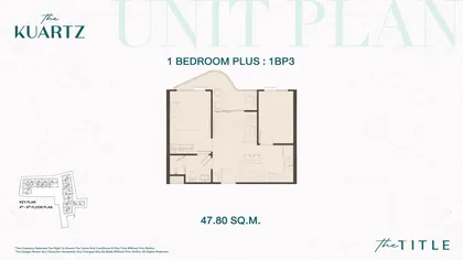 One bedroom Plus · 1BP3 #B402