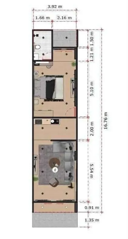 1-комнатная квартира в аренду в Вичите, Пхукет