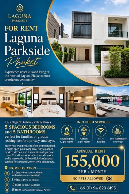 Роскошная вилла с 5 спальнями и бассейном в Laguna Parkside, Пхукет