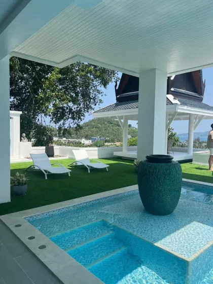 Seaview Villa with 5 Bedrooms and 6 Bathrooms for Rent in Thalang