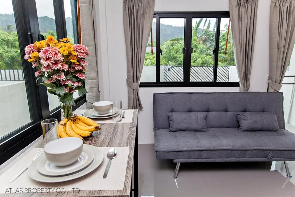 Casa de un dormitorio con cocina cerca de la playa Bang Tao en alquiler