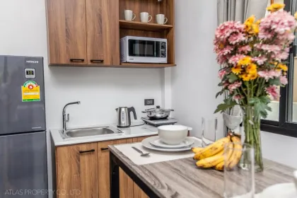 Casa de un dormitorio con cocina cerca de la playa Bang Tao en alquiler