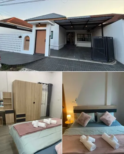 บ้านพร้อมเฟอร์นิเจอร์ครบ 3 ห้องนอนให้เช่าในเกาะแก้ว
