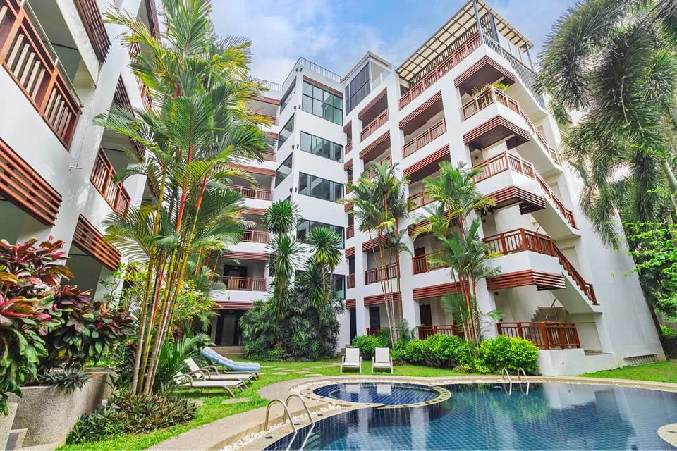 1-Zimmer-Wohnung mit Pool in der Nähe vom Surin Beach