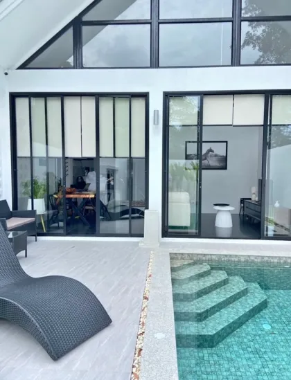 Villa privée avec piscine, 2 chambres et 2 salles de bain à Pa Khlok