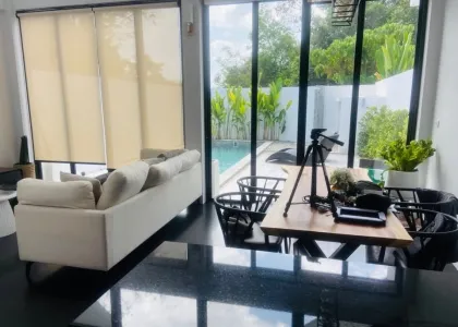 Villa privée avec piscine, 2 chambres et 2 salles de bain à Pa Khlok