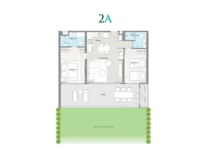 Appartement spacieux 2 chambres avec jardin à louer à Bang Tao