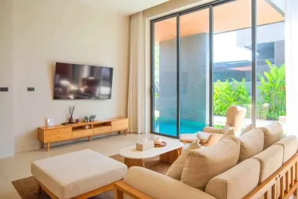 Villa con piscina privada y vista al mar de 3 habitaciones en Rawai