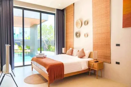 Villa con piscina privada y vista al mar de 3 habitaciones en Rawai