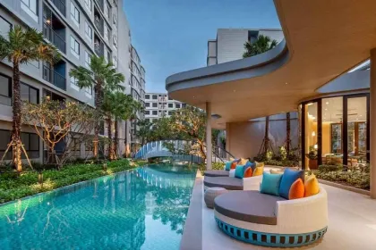 Acogedor condominio de 1 dormitorio en alquiler en Eden Estate, Thalang