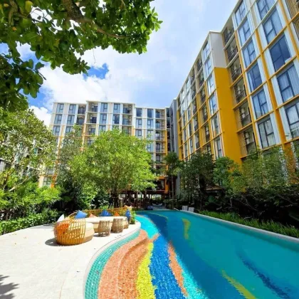 Современная квартира с 1 спальней в The Base Rise Phuket на аренду