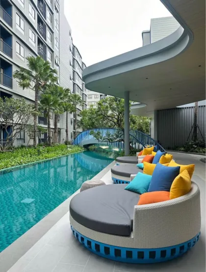 Appartement 1 chambre entièrement meublé à louer à D Condo Reef Phuket