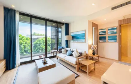 Condo de luxe 2 chambres 2 salles de bain à louer à Baan Mai Khao, plage Mai Khao