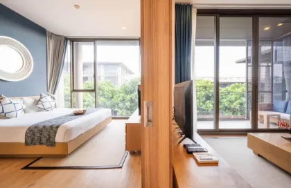 Condo de luxe 2 chambres 2 salles de bain à louer à Baan Mai Khao, plage Mai Khao