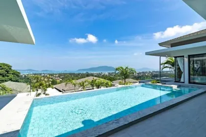 Brand-New Sea View Pool Villa with 3 Bedrooms in Chalong
