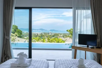 Brand-New Sea View Pool Villa with 3 Bedrooms in Chalong