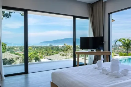 Brand-New Sea View Pool Villa with 3 Bedrooms in Chalong
