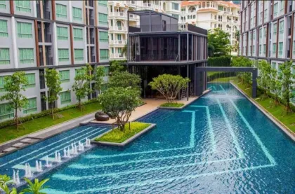 Аренда 1-комнатной квартиры в D Condo Mine с видом на горы, 6 этаж