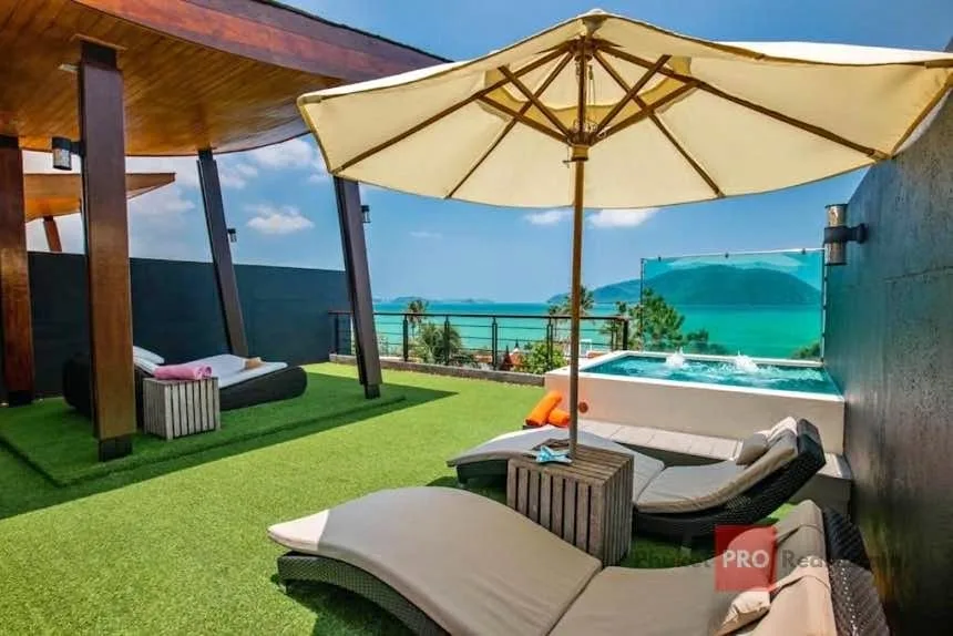 4-Zimmer-Poolvilla mit Meerblick zur Miete in Rawai