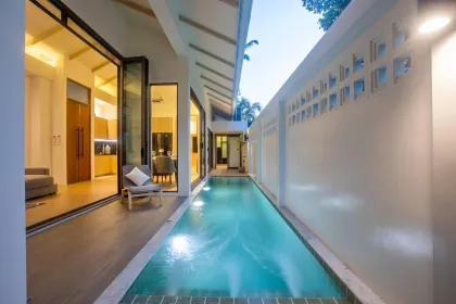 Villa con piscina de 2 dormitorios en alquiler en Thep Krasattri, Bang Tao
