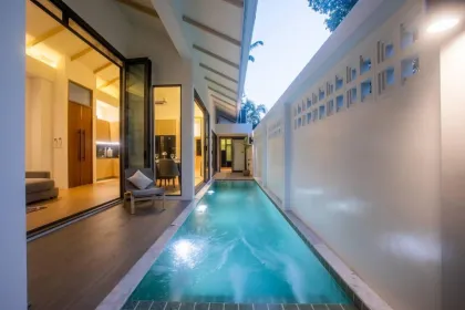Villa con piscina de 2 dormitorios en alquiler en Thep Krasattri, Bang Tao