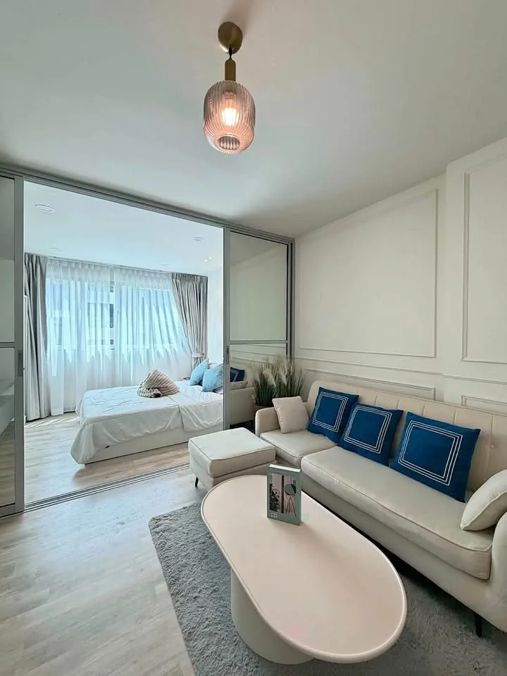 1 ห้องนอน 1 ห้องน้ำ อพาร์ทเมนท์พร้อมวิวเมืองใน D Condo กะทู้