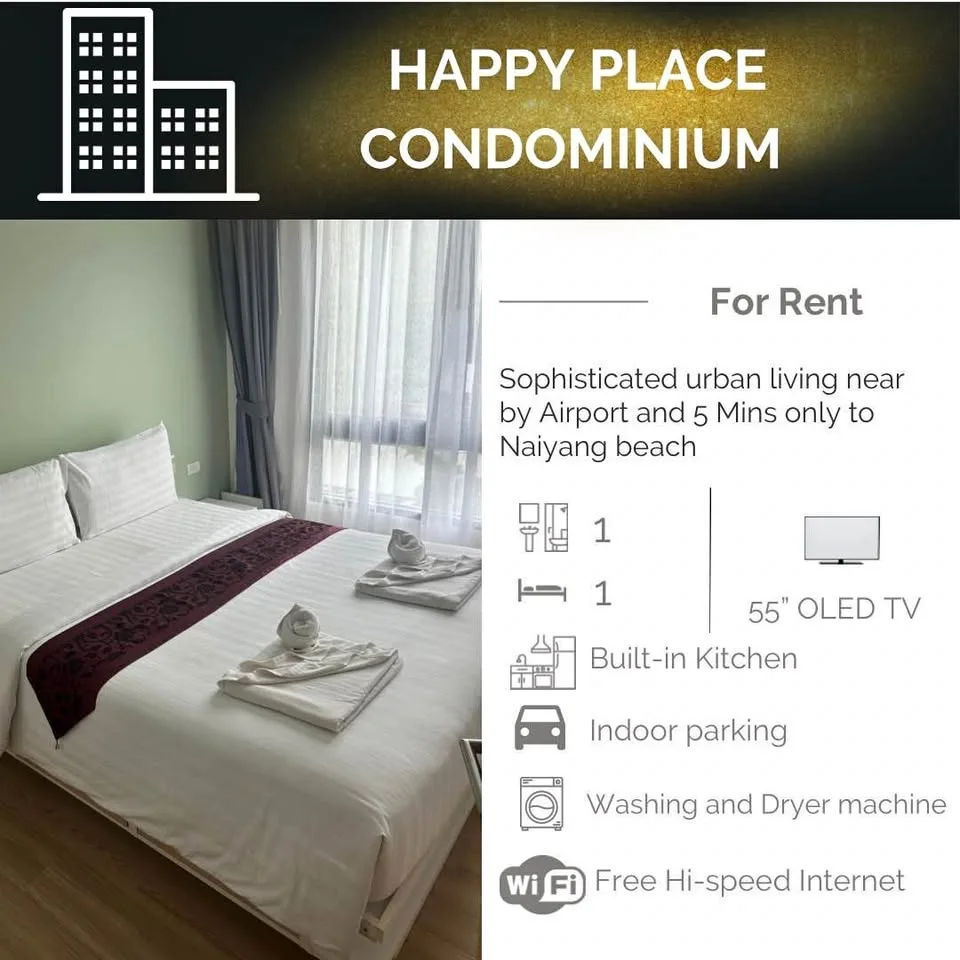 Apartamento 1 hab 1 baño cerca del aeropuerto de Phuket en Happy Place