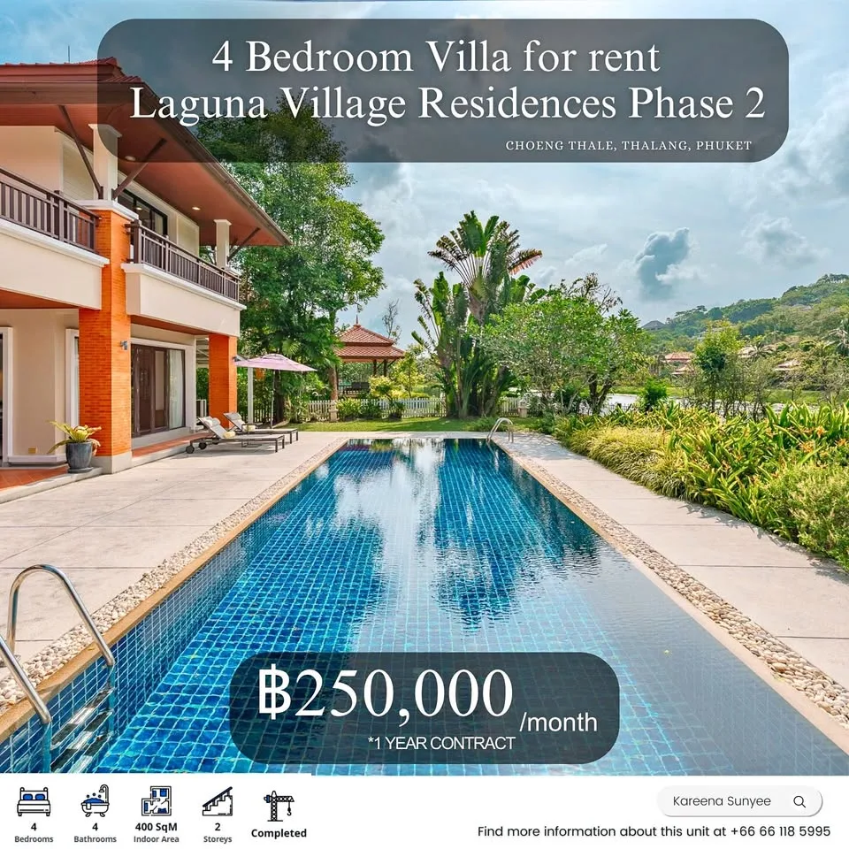 Villa 4 Chambres à Louer à Laguna Village Residences Phuket