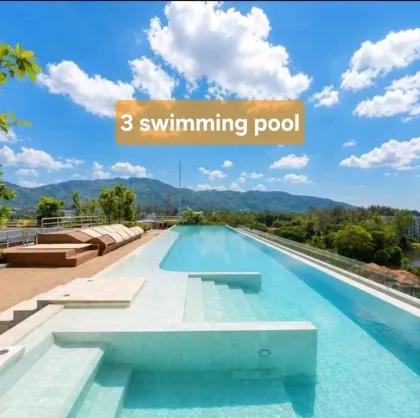 1-комнатная квартира с террасой и видом на гольф в Skypark Laguna Phuket