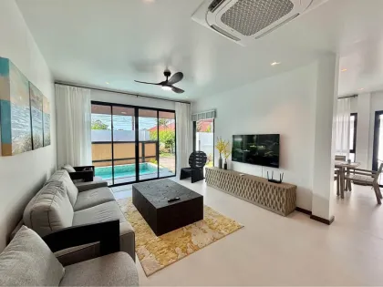 วิลล่าหรูสมัยใหม่ 3 ห้องนอนให้เช่า ที่ Blue Tree Living เชิงทะเล