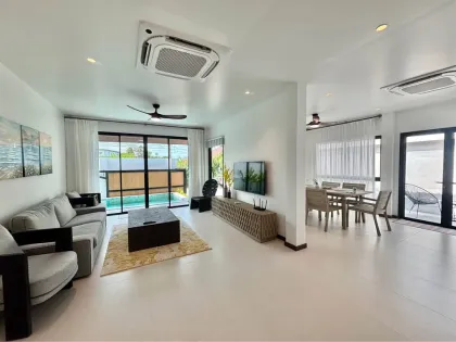 วิลล่าหรูสมัยใหม่ 3 ห้องนอนให้เช่า ที่ Blue Tree Living เชิงทะเล