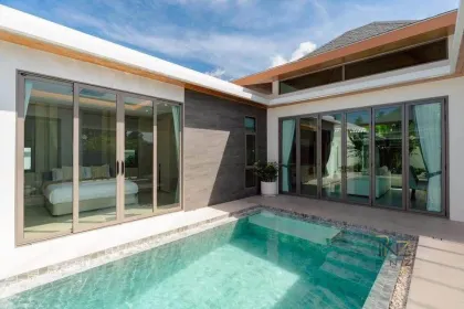 Moderne 3-Schlafzimmer Poolvilla zur Miete in der Nähe des Rawai Strandes
