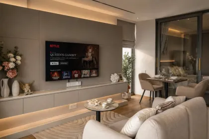 Апартаменты с 1 спальней и видом на озеро в аренду в The Aqua Condo, Чернг Талай