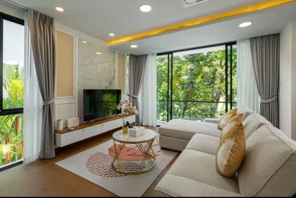 วิลล่าสระว่ายน้ำ 3 ห้องนอนโมเดิร์ม วิวสนามกอล์ฟที่กะทู้