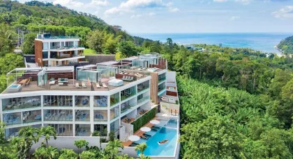 Двухуровневая квартира с 3 спальнями и видом на море в аренду в Bluepoint Patong