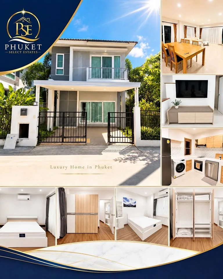 现代3卧室家庭别墅出租，位于Supalai Palm Springs Bangjo