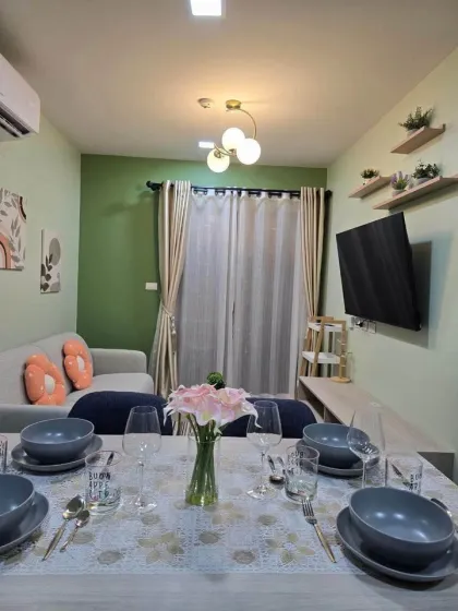Квартира с 2 спальнями и видом на длинный бассейн в D CONDO Reef Phuket