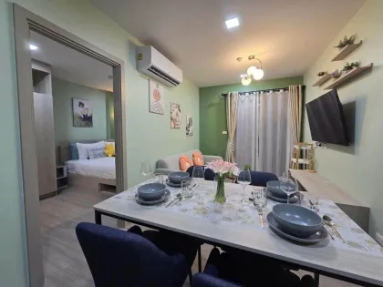 Квартира с 2 спальнями и видом на длинный бассейн в D CONDO Reef Phuket