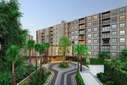 Новый 1-комнатный кондоминиум в The Base Cherngtalay на аренду