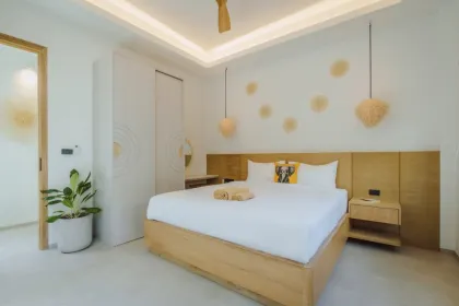 วิลล่าสไตล์โมเดิร์นรัสติก 4 ห้องนอน พร้อมสระว่ายน้ำ ให้เช่าระยะยาว