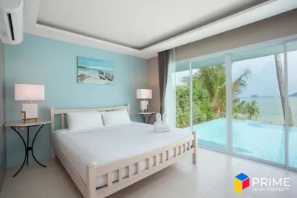 Villa frente a la playa con piscina de 2 dormitorios en alquiler en Rawai