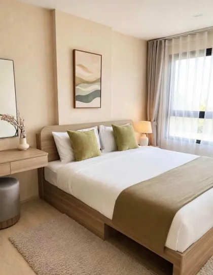 Condo Nuevo de 2 Habitaciones con Vista a Montañas en Cherng Talay